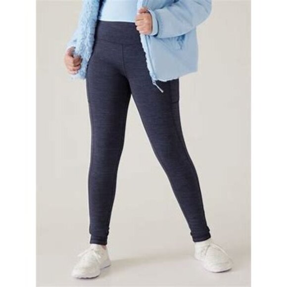 Athleta Girl High Rise Polartec Stash Legging Navy Heather XL (14) - Picture 1 of 9